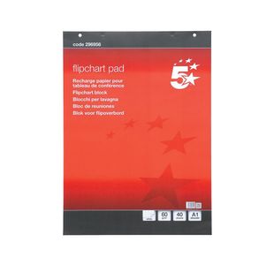 Flipchart Pad Pln Pch 40 Sht A1 Pk5