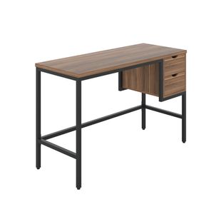 5 Star Varo Rect Desk D Walnut/Black