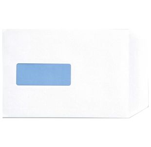 C5 Pkt Env Plsl Wdw 100Gsm Wht Pk500