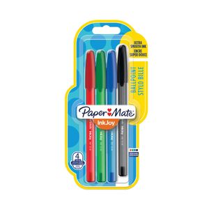 Papermate Inkjoy 100 Cap Med Ast Pk4