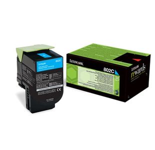 Lexmark Cyan Tnr Cart 1K Rp 80C20C0