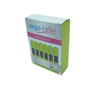 Ergonomic Highlighter Pen Ylw Pk10