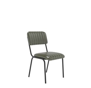 Tovi Side Chair Green With Blk Frame