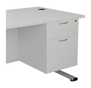 Jemini 2 Drw Fixed Pedestal White