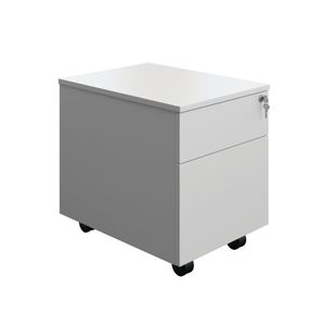 5 Star 2 Drawer Mobile Pedestal Wht