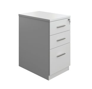 5 Star Desk High Pedestal 600Mm Wht