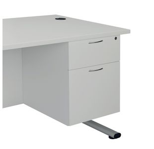 Jemini 2 Drw Fixed Pedestal White