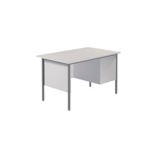 5 Star Rect 3 Drw Ped White