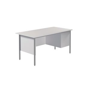 5 Star Rect 2 Drw Ped White