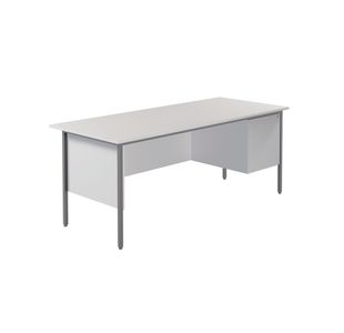 5 Star Rect 2 Drw Ped White