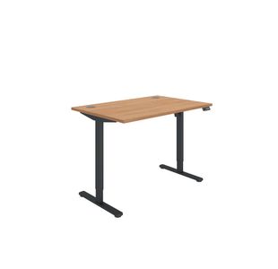 Sm Sit/Stand Desk 1200X800 Beech/Blk