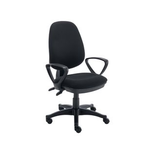 2 Lever Optr Chair Blk With Fxd Arms