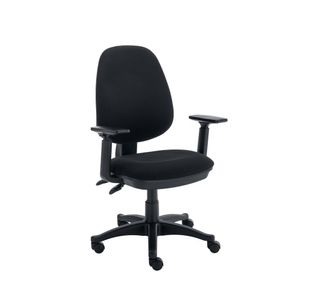 2 Lever Optr Chair Blk With Adj Arms