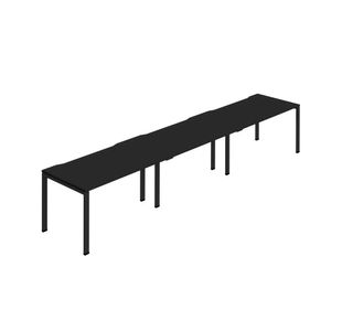 Jemini 3 Person Bench Desk Black X3