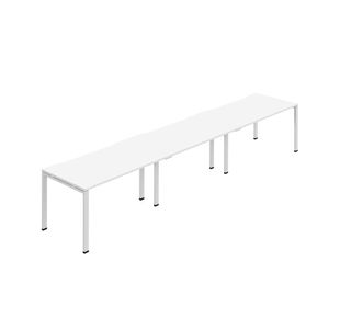 3 Person Bench Desk 1400Mm White X3