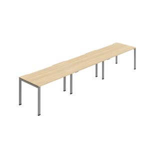 3P Bench Desk 1600 Nova Oak/Slv X3