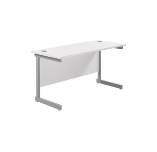 Jemini Rect Desk 1200 White/Silver