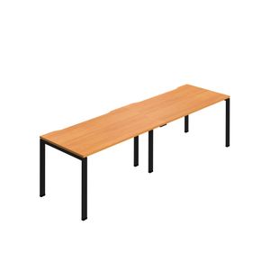 2 Person Bench Desk 1200 Bch/Blk X2
