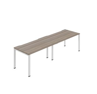 2P Bench Desk 1200Mm Grey Oak/Wht X2