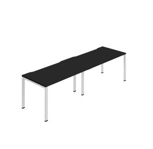 2 Person Bench Desk 1400 Blk/Wht X2