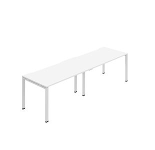 2 Person Bench Desk 1400Mm White X2