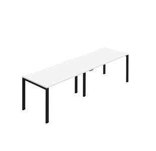 2P Bench Desk 1600Mm White/Black X2