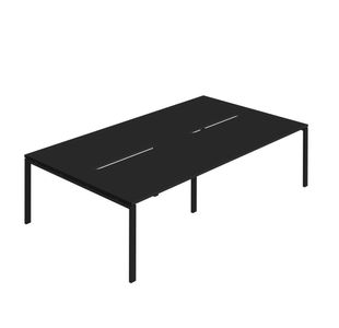 4P Back-To-Back Desk 1200Mm Black X2