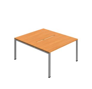 2P Backtoback Desk 1200Mm Beech/Slv