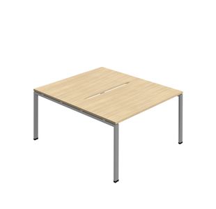 2P Back-To-Back Desk 1200Mm Noak/Slv