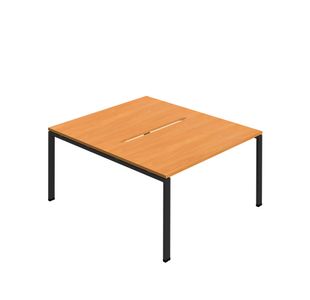 2P Backtoback Desk 1400Mm Beech/Blk