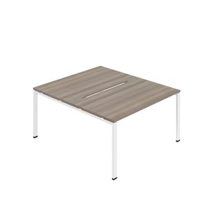 2P Back-To-Back Desk 1400Mm Goak/Wht