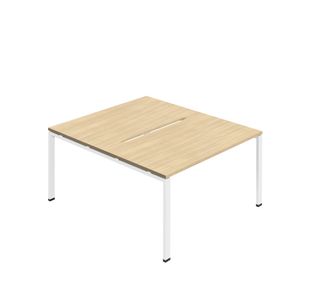 2P Back-To-Back Desk 1400Mm Noak/Slv
