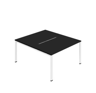 2P Backtoback Desk 1600Mm Black/Wht