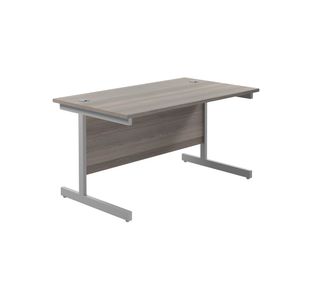 Jemini Rect Desk 1200 G/Oak/Silver