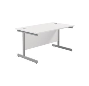 Jemini Rect Desk 1200 White/Silver