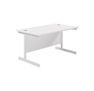 Jemini Single Rect Desk 1200 White