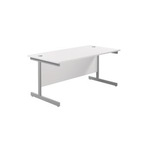 Jemini Single Rect Desk 1600 White