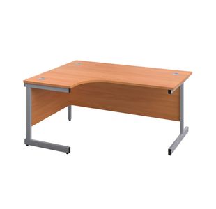 First Radial Lh Desk 1600 Bch/Slv