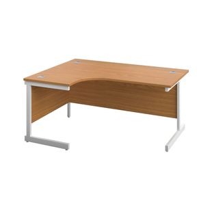 First Radial Lh Desk 1600 Noak/Wht