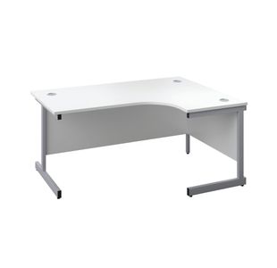 First Radial Rh Desk 1800 White/Slv