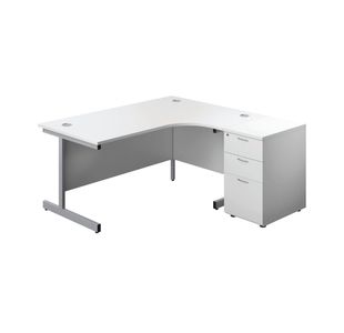 First Rdl Rh Desk Ped White