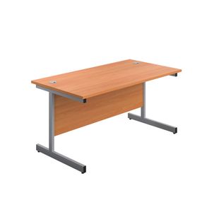 First Rect Desk 1200 Beech/Slv