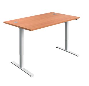 Jemini Sit/Stand Desk 1200 Bch/Wht
