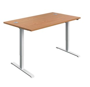 Jemini Sit/Stand Desk 1200 Noak/Wht