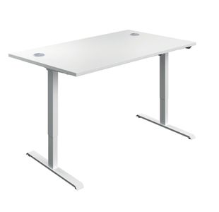 Jemini Sit/Stand Desk 1200 Wht/Wht