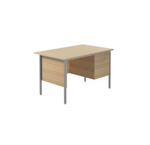 5 Star Rect 2 Drw Ped Oak