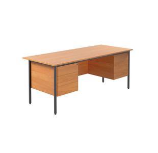 5 Star Dbl Ped 4Leg Desk Ellmau Bch