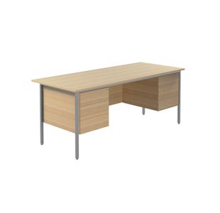 5 Star Dbl Ped 4 Leg Ferrera Oak