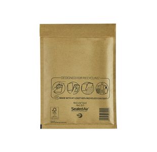 Sealed Air Bubble Bag D1 Gold Pk100