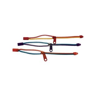 Zip Fidget Bracelet Assorted Pk3